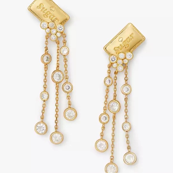 kate spade Jewelry - $129 Kate Spade Coffee Break Sugar Statement Earrings
